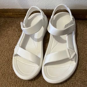 White sandals